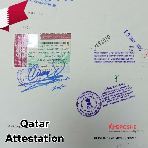Qatar Attestation - POSHE - Poshe Solutions Qatar Certificate Attestation