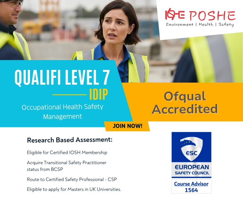 international safety diploma, Qualifi level 7 OHSM