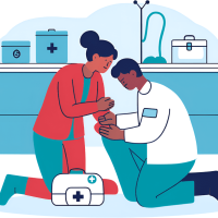 First aid training at work CPR training